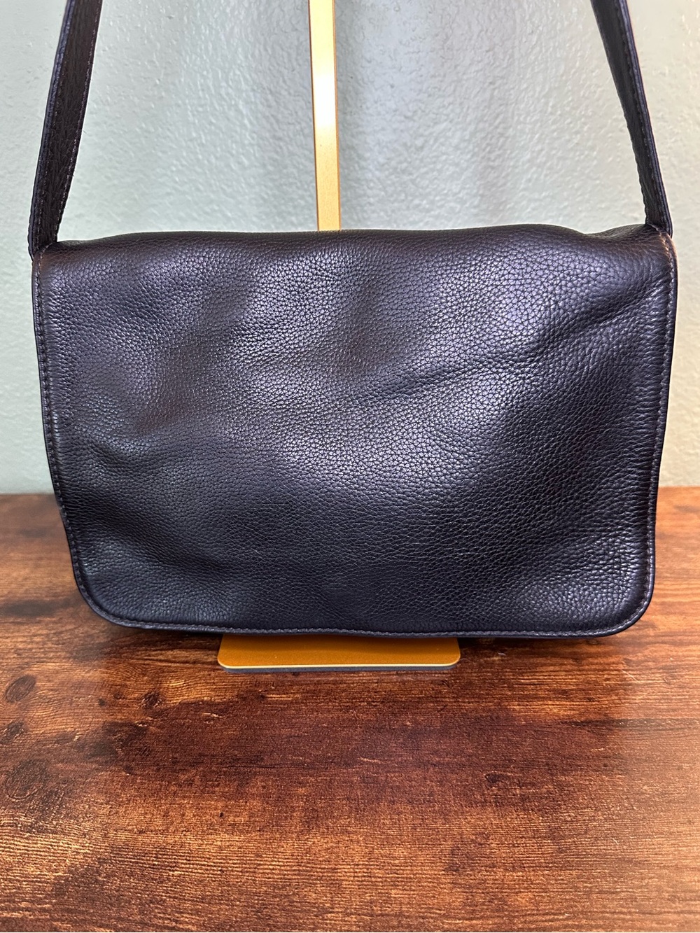 Vintage Coach 4928 Black Pebbled Leather Messenger Crossbody Bag 1997 Costa Rica